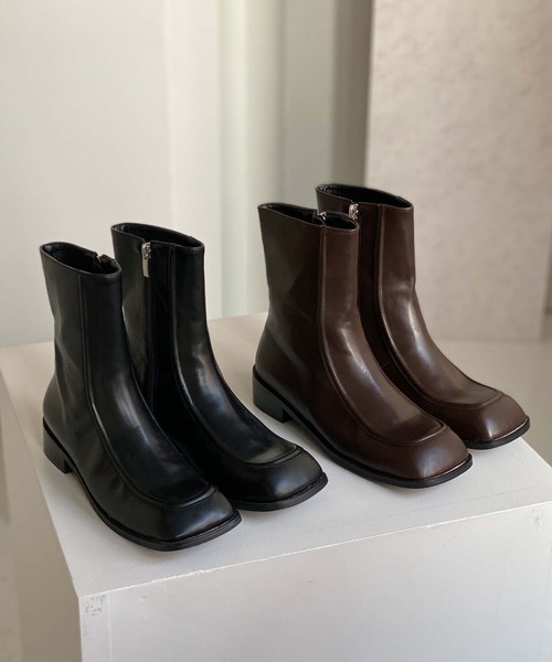 chuclla(チュクラ)の「Low heel square toe boots chs21a011(ブーツ・レディース・ブラック/ブラウン・40/36/37/38/39)」の17枚目の写真