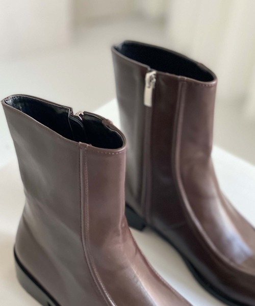chuclla(チュクラ)の「Low heel square toe boots chs21a011(ブーツ・レディース・ブラック/ブラウン・40/36/37/38/39)」の21枚目の写真