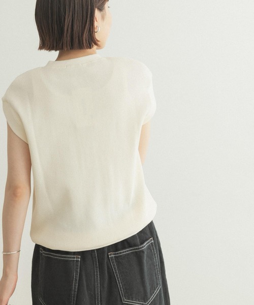 FORK&SPOON（フォークアンドスプーン）の「FORK&SPOON　ワッフルヘンリーネックプルオーバー（Tシャツ/カットソー・レディース・ライトブラウン/ブラック/アイボリー・ONE）」の13枚目の写真