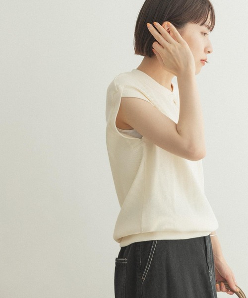 FORK&SPOON（フォークアンドスプーン）の「FORK&SPOON　ワッフルヘンリーネックプルオーバー（Tシャツ/カットソー・レディース・ライトブラウン/ブラック/アイボリー・ONE）」の14枚目の写真