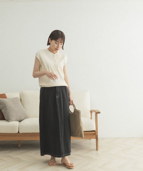 FORK&SPOON（フォークアンドスプーン）の「FORK&SPOON　ワッフルヘンリーネックプルオーバー（Tシャツ/カットソー・レディース・ライトブラウン/ブラック/アイボリー・ONE）」の17枚目の写真