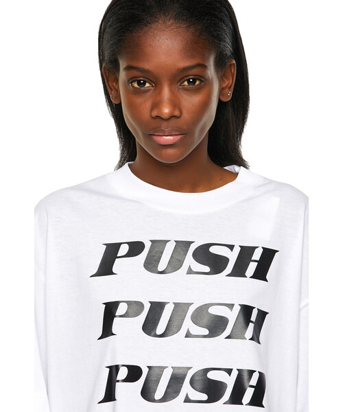 DIESEL（ディーゼル）の「レディース サステナブル Tシャツ プリント ドロップショルダー（Tシャツ/カットソー・レディース・ホワイト/ブラック/オフホワイト・SMALL/MEDIUM/X-SMALL）」の14枚目の写真