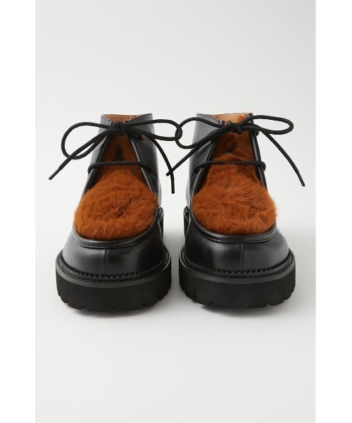 MOUSSY（マウジー）の「FAUX FUR TYROLEAN シューズ（ブーツ・レディース・ブラウン/ブラック・MEDIUM/LARGE/SMALL）」の14枚目の写真