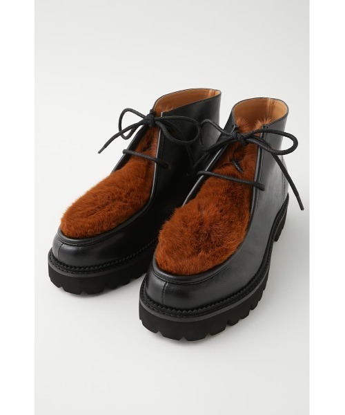 MOUSSY（マウジー）の「FAUX FUR TYROLEAN シューズ（ブーツ・レディース・ブラウン/ブラック・MEDIUM/LARGE/SMALL）」の20枚目の写真