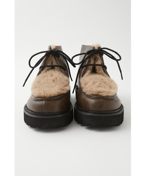 MOUSSY（マウジー）の「FAUX FUR TYROLEAN シューズ（ブーツ・レディース・ブラウン/ブラック・MEDIUM/LARGE/SMALL）」の21枚目の写真