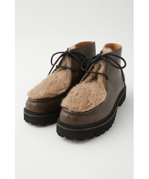 MOUSSY（マウジー）の「FAUX FUR TYROLEAN シューズ（ブーツ・レディース・ブラウン/ブラック・MEDIUM/LARGE/SMALL）」の9枚目の写真