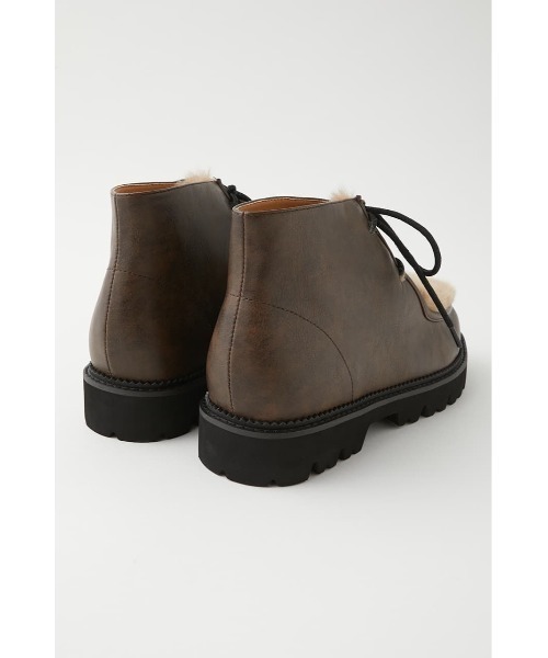 MOUSSY（マウジー）の「FAUX FUR TYROLEAN シューズ（ブーツ・レディース・ブラウン/ブラック・MEDIUM/LARGE/SMALL）」の7枚目の写真