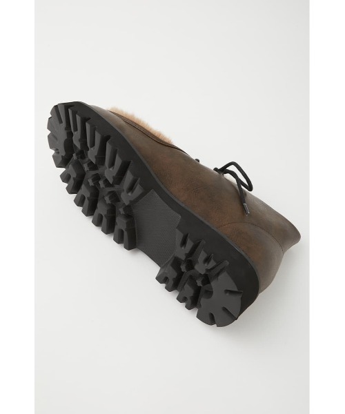 MOUSSY（マウジー）の「FAUX FUR TYROLEAN シューズ（ブーツ・レディース・ブラウン/ブラック・MEDIUM/LARGE/SMALL）」の5枚目の写真