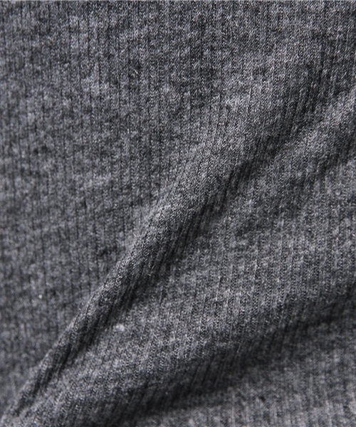 mystic（ミスティック）の「ハイネックテレコロンティー（Tシャツ/カットソー・レディース・チャコールグレー/ベージュ/ブラック/グレー・ﾌﾘ-）」の9枚目の写真