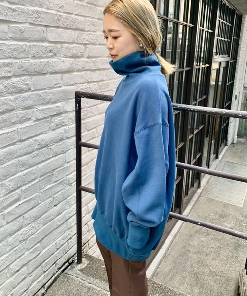 CIAOPANIC（チャオパニック）の「ハイネックビッグスウェット（スウェット・レディース・ブラック/キャメル/インディゴブルー/アイボリー・FREE）」の20枚目の写真