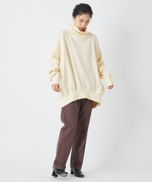 CIAOPANIC（チャオパニック）の「ハイネックビッグスウェット（スウェット・レディース・ブラック/キャメル/インディゴブルー/アイボリー・FREE）」の19枚目の写真