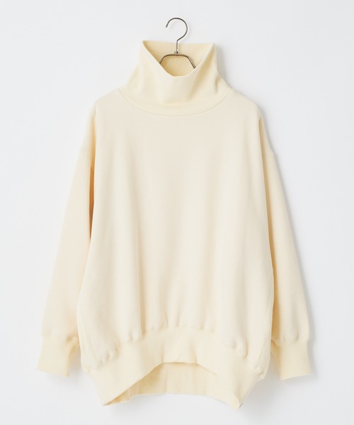 CIAOPANIC（チャオパニック）の「ハイネックビッグスウェット（スウェット・レディース・ブラック/キャメル/インディゴブルー/アイボリー・FREE）」の6枚目の写真