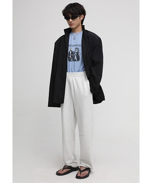 MASONPRINCE(メイソンプリンス)の「【MASONPRINCE】Oversized one-point logo nylon JKT WT0965(ナイロンジャケット・メンズ・ブラック・S/M/L)」の6枚目の写真
