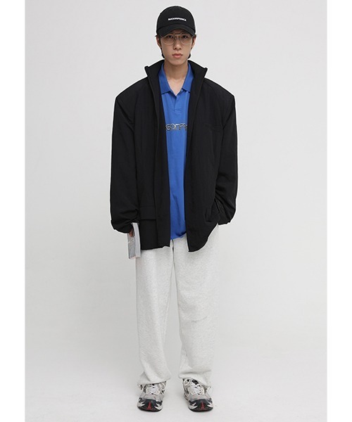 MASONPRINCE(メイソンプリンス)の「【MASONPRINCE】Oversized one-point logo nylon JKT WT0965(ナイロンジャケット・メンズ・ブラック・S/M/L)」の10枚目の写真