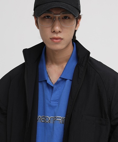 MASONPRINCE(メイソンプリンス)の「【MASONPRINCE】Oversized one-point logo nylon JKT WT0965(ナイロンジャケット・メンズ・ブラック・S/M/L)」の11枚目の写真