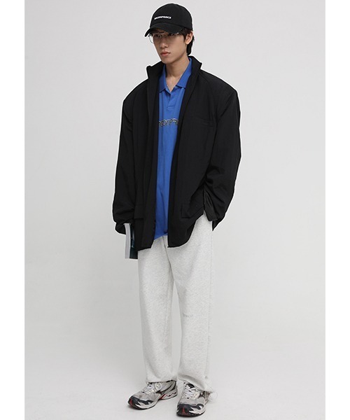 MASONPRINCE(メイソンプリンス)の「【MASONPRINCE】Oversized one-point logo nylon JKT WT0965(ナイロンジャケット・メンズ・ブラック・S/M/L)」の12枚目の写真