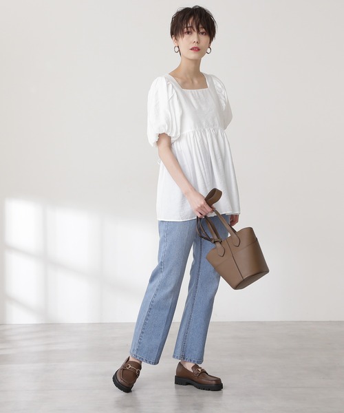 N.（N. Natural Beauty Basic）（エヌエヌナチュラルビューティーベーシック）の「2Wayバケツショルダーバッグ（トートバッグ・レディース・ホワイト/ベージュ・ﾌﾘ-）」の3枚目の写真