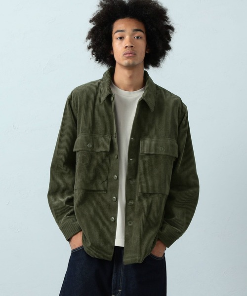 ※ALPHA（アルファ）の「M-43 コーデュロイシャツジャケット（シャツ/ブラウス・メンズ・ブラック/オリーブ/ベージュ系その他・MEDIUM/LARGE/X-LARGE）」の3枚目の写真