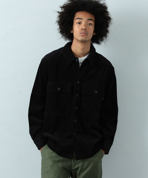 ※ALPHA（アルファ）の「M-43 コーデュロイシャツジャケット（シャツ/ブラウス・メンズ・ブラック/オリーブ/ベージュ系その他・MEDIUM/LARGE/X-LARGE）」の4枚目の写真