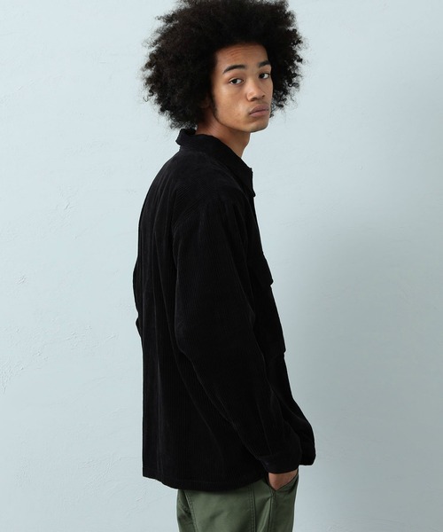 ※ALPHA（アルファ）の「M-43 コーデュロイシャツジャケット（シャツ/ブラウス・メンズ・ブラック/オリーブ/ベージュ系その他・MEDIUM/LARGE/X-LARGE）」の6枚目の写真