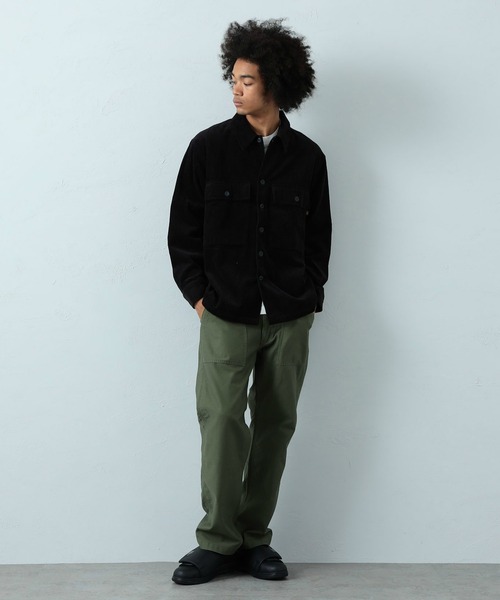 ※ALPHA（アルファ）の「M-43 コーデュロイシャツジャケット（シャツ/ブラウス・メンズ・ブラック/オリーブ/ベージュ系その他・MEDIUM/LARGE/X-LARGE）」の8枚目の写真