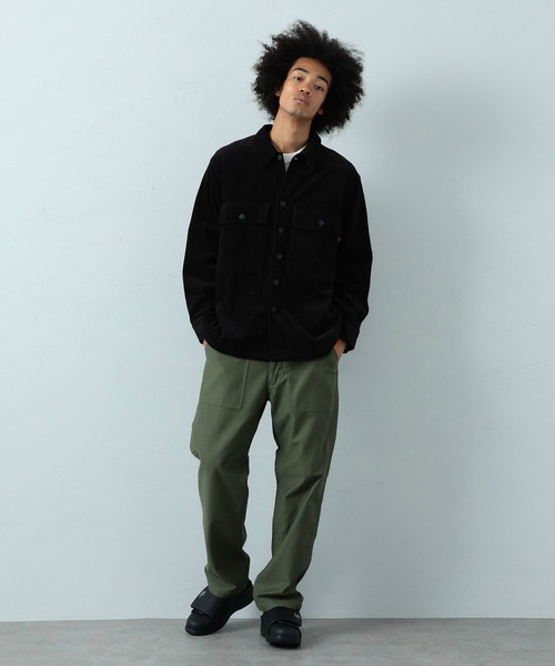 ※ALPHA（アルファ）の「M-43 コーデュロイシャツジャケット（シャツ/ブラウス・メンズ・ブラック/オリーブ/ベージュ系その他・MEDIUM/LARGE/X-LARGE）」の9枚目の写真