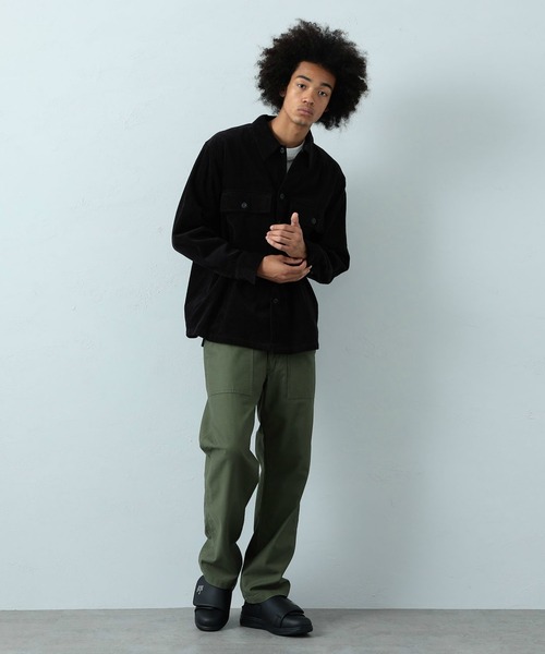 ※ALPHA（アルファ）の「M-43 コーデュロイシャツジャケット（シャツ/ブラウス・メンズ・ブラック/オリーブ/ベージュ系その他・MEDIUM/LARGE/X-LARGE）」の10枚目の写真