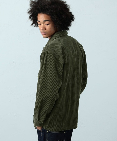 ※ALPHA（アルファ）の「M-43 コーデュロイシャツジャケット（シャツ/ブラウス・メンズ・ブラック/オリーブ/ベージュ系その他・MEDIUM/LARGE/X-LARGE）」の19枚目の写真