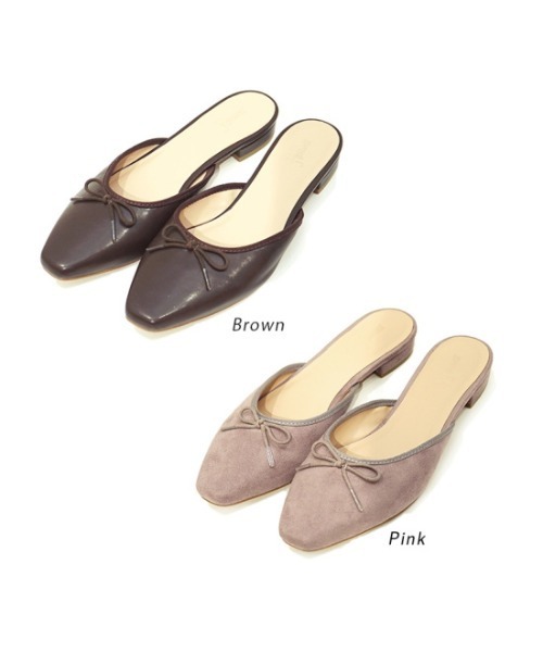 flower（フラワー）の「レディバレエミュール（パンプス・レディース・ブラウン/ピンク・6/7/8）」の13枚目の写真