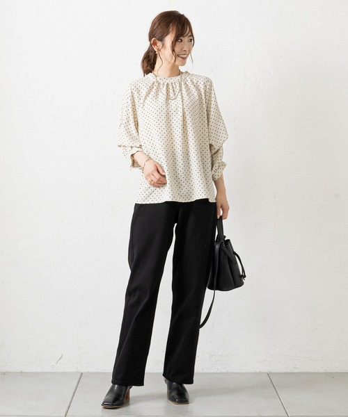 prose verse（プロズヴェール）の「無地×ドット袖2WAYブラウス（シャツ/ブラウス・レディース・オフホワイト/ブラック/ブラウン/ベージュ・MEDIUM）」の22枚目の写真