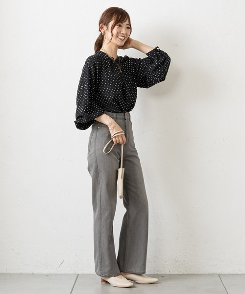 prose verse（プロズヴェール）の「無地×ドット袖2WAYブラウス（シャツ/ブラウス・レディース・オフホワイト/ブラック/ブラウン/ベージュ・MEDIUM）」の15枚目の写真