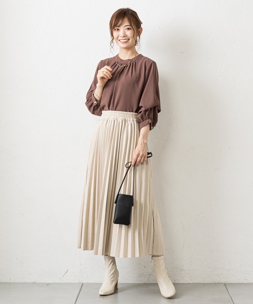 prose verse（プロズヴェール）の「無地×ドット袖2WAYブラウス（シャツ/ブラウス・レディース・オフホワイト/ブラック/ブラウン/ベージュ・MEDIUM）」の10枚目の写真