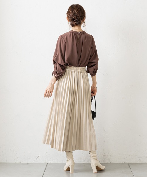 prose verse（プロズヴェール）の「無地×ドット袖2WAYブラウス（シャツ/ブラウス・レディース・オフホワイト/ブラック/ブラウン/ベージュ・MEDIUM）」の19枚目の写真