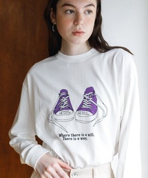 koe（コエ）の「プリントロングTシャツ*（Tシャツ/カットソー・メンズ）」