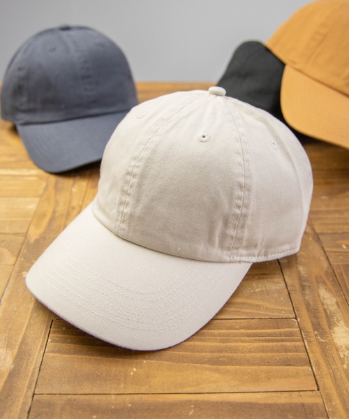 newhattan（ニューハッタン）の「NEWHATTAN Baseball Low Cap-twill（キャップ・メンズ・ホワイト/ブラック/ダークブラウン/ネイビー/グレー/オリーブ/カーキ/ライトイエロー/ライトピンク/チャコール/ベージュ系/ブルー系/ブルー系1/イエロー系/ピンク系/オレンジ系・FREE）」の6枚目の写真
