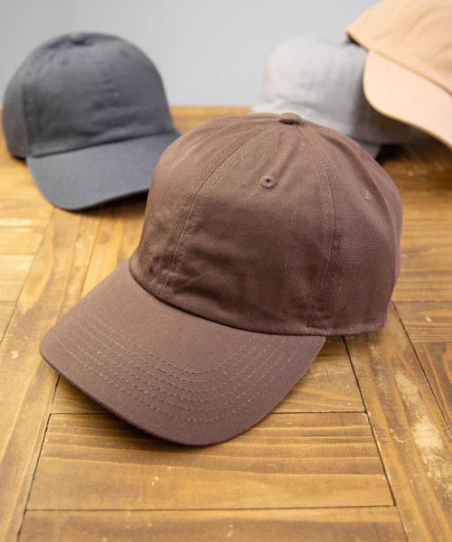 newhattan（ニューハッタン）の「NEWHATTAN Baseball Low Cap-twill（キャップ・メンズ・ホワイト/ブラック/ダークブラウン/ネイビー/グレー/オリーブ/カーキ/ライトイエロー/ライトピンク/チャコール/ベージュ系/ブルー系/ブルー系1/イエロー系/ピンク系/オレンジ系・FREE）」の5枚目の写真