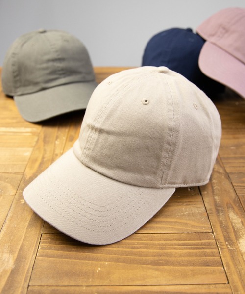 newhattan（ニューハッタン）の「NEWHATTAN Baseball Low Cap-twill（キャップ・メンズ・ホワイト/ブラック/ダークブラウン/ネイビー/グレー/オリーブ/カーキ/ライトイエロー/ライトピンク/チャコール/ベージュ系/ブルー系/ブルー系1/イエロー系/ピンク系/オレンジ系・FREE）」の8枚目の写真