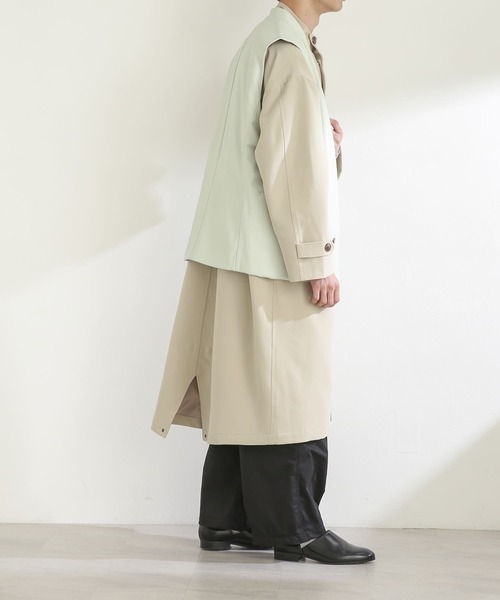 SENSE OF PLACE by URBAN RESEARCH（センスオブプレイスバイアーバンリサーチ）の「『セットアップ対応』フェイクレザーベスト（ベスト・メンズ・チャコールグレー/ミント/ブラック・MEDIUM/LARGE）」の11枚目の写真