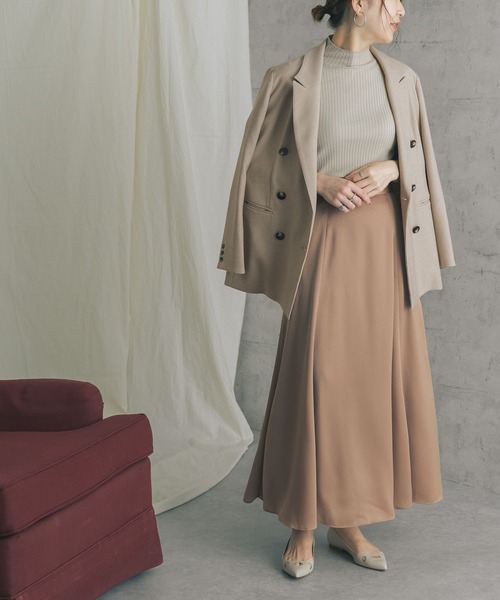 URBAN RESEARCH ROSSO WOMEN（アーバンリサーチ　ロッソ）の「ネップツイードピークドラペルジャケット（その他アウター・レディース・チャコールグレー/ライトベージュ・FREE）」の9枚目の写真