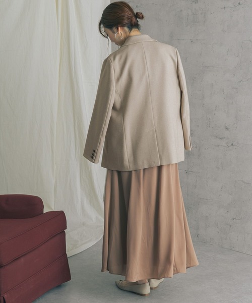 URBAN RESEARCH ROSSO WOMEN（アーバンリサーチ　ロッソ）の「ネップツイードピークドラペルジャケット（その他アウター・レディース・チャコールグレー/ライトベージュ・FREE）」の12枚目の写真