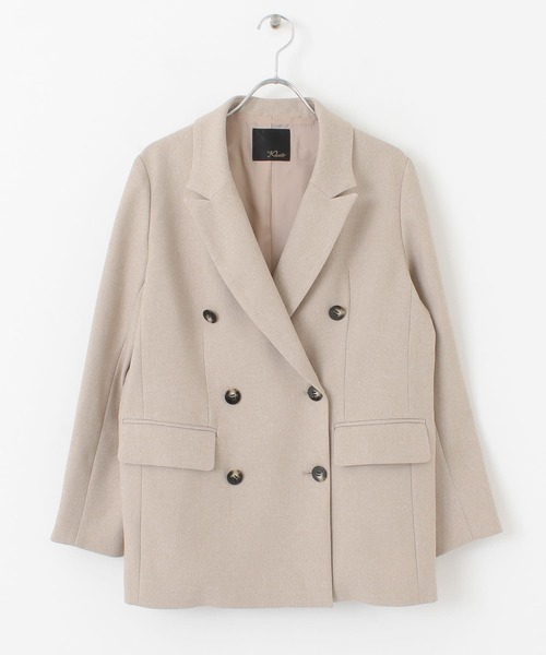 URBAN RESEARCH ROSSO WOMEN（アーバンリサーチ　ロッソ）の「ネップツイードピークドラペルジャケット（その他アウター・レディース・チャコールグレー/ライトベージュ・FREE）」の21枚目の写真