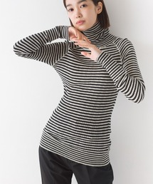 ランダムテレコニット タートルネック