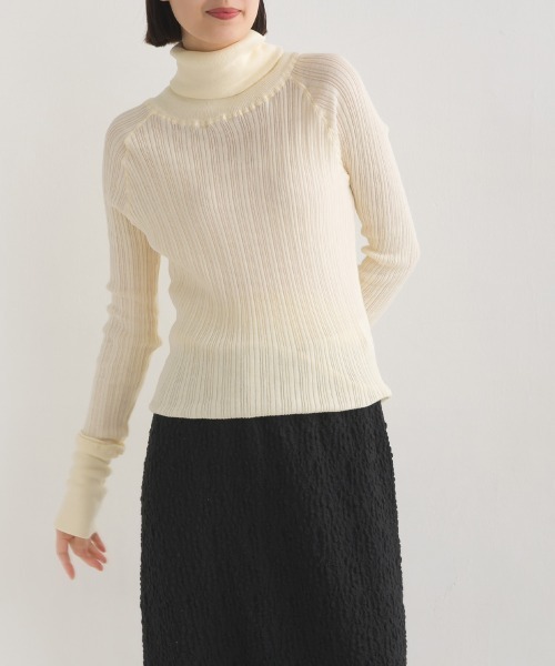 ランダムテレコニット タートルネック（ニット/セーター）｜OMNES