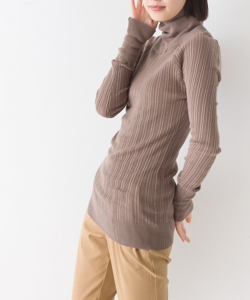 OMNES（オムネス）の「ランダムテレコニット タートルネック（ニット/セーター・レディース・グレー系その他/チャコール/アイボリー/ブラック/グレー/オートミール/ブラック系その他/ホワイト系その他/グレイッシュベージュ/グリーン系その他・FREE）」の22枚目の写真