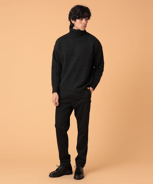 BEAMS LIGHTS（ビームスライツ）の「BEAMS LIGHTS / ラムズウール タートルネック ニット 21（ニット/セーター・メンズ・ライトブルー/チャコールグレー/ブラウン/ネイビー/オレンジ・LARGE/SMALL/MEDIUM）」の12枚目の写真
