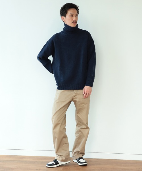 BEAMS LIGHTS（ビームスライツ）の「BEAMS LIGHTS / ラムズウール タートルネック ニット 21（ニット/セーター・メンズ・ライトブルー/チャコールグレー/ブラウン/ネイビー/オレンジ・LARGE/SMALL/MEDIUM）」の14枚目の写真