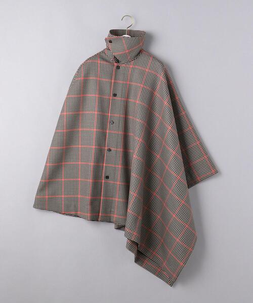 HYKE(ハイク)の「<HYKE(ハイク)>PLAID ダブルフェイス ケープ ■■■★(その他アウター・レディース・ベージュ・1)」の6枚目の写真