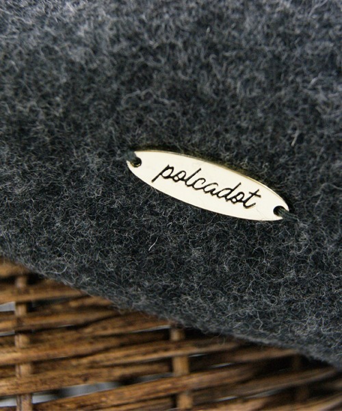 polcadot(ポルカドット)の「チャーム付き ウールベレー帽(ハンチング/ベレー帽・レディース・チャコールグレー/グリーン/ブラック/マスタード/ブラウン/ワイン・FREE)」の17枚目の写真