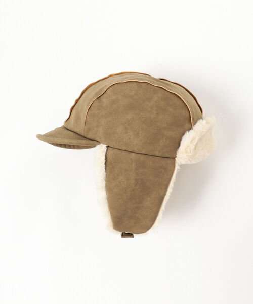 B:MING by BEAMS（ビーミングバイビームス）の「SUBLIME / 2way フライトキャップ（キャップ・メンズ・ベージュ/ブラック・ONE SIZE）」の9枚目の写真