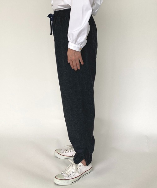 BROOKLYN OVERALL（ブルックリンオーバーオール）の「ウールフラノイージーパンツ（その他パンツ・レディース・グレー/チャコールグレー・FREE）」の6枚目の写真